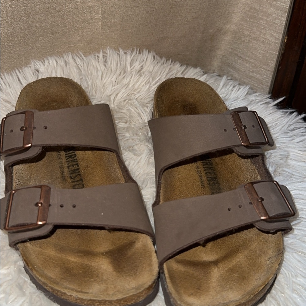 Brown Double Strap Sandals